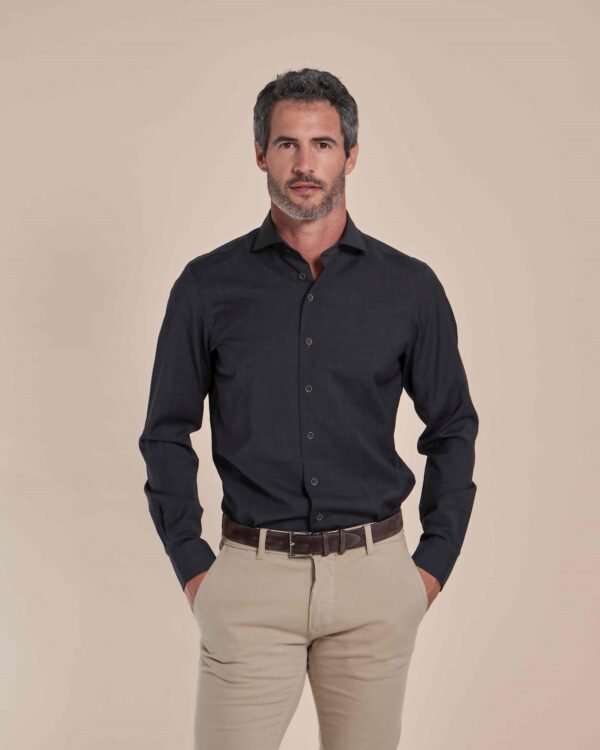 wollen overhemd antraciet