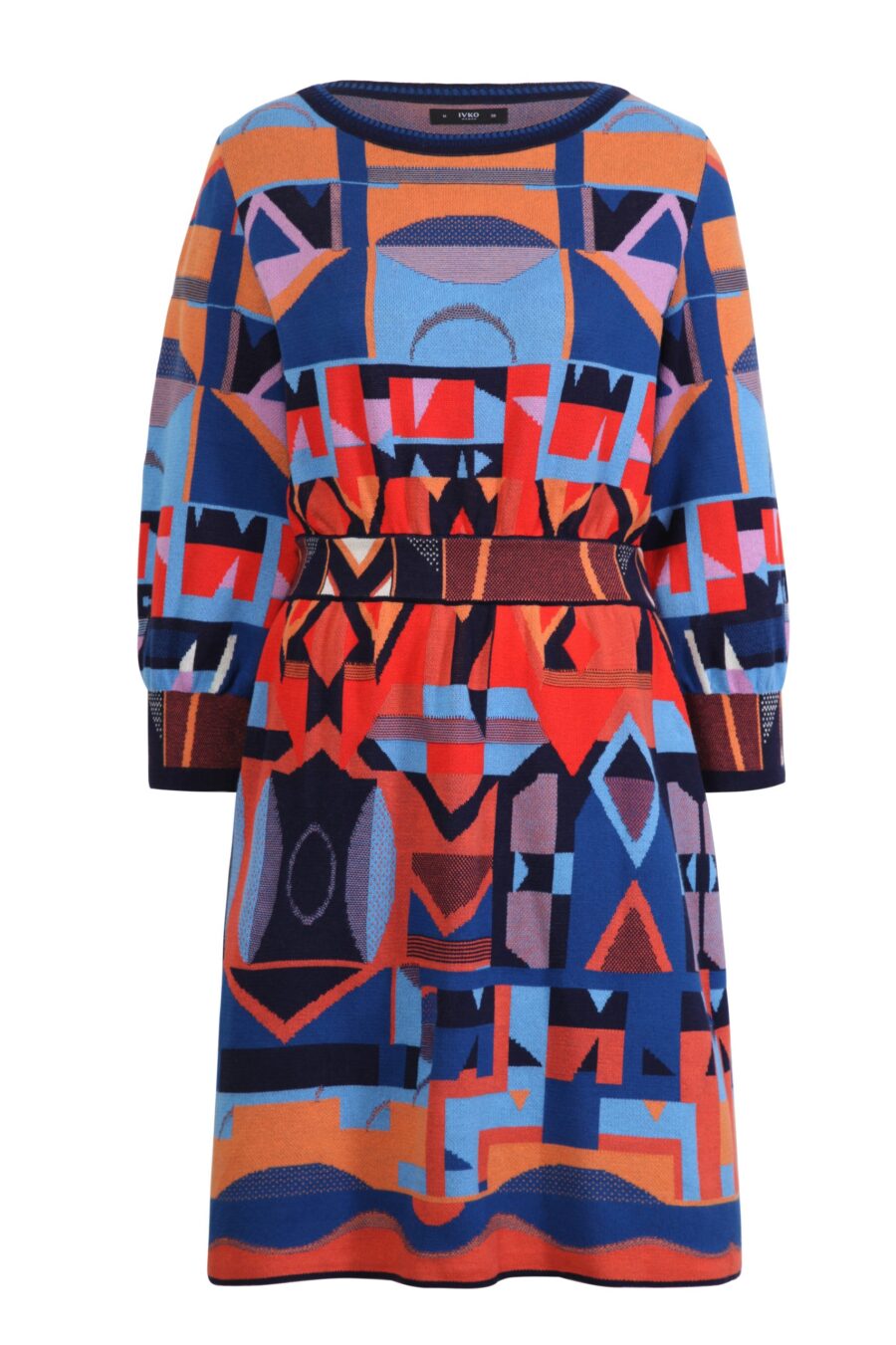 Ivko Woman jurk met een abstract patroon