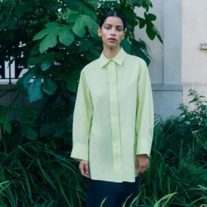 Overhemd van Inwear in een lime kleur