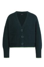 Ivko cardigan effen flessengroen