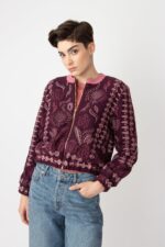 Ivko bomber in het paars met borduursels