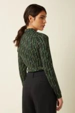 Achteraanzicht van King Louie Blouse Brina met botanisch retro patroon