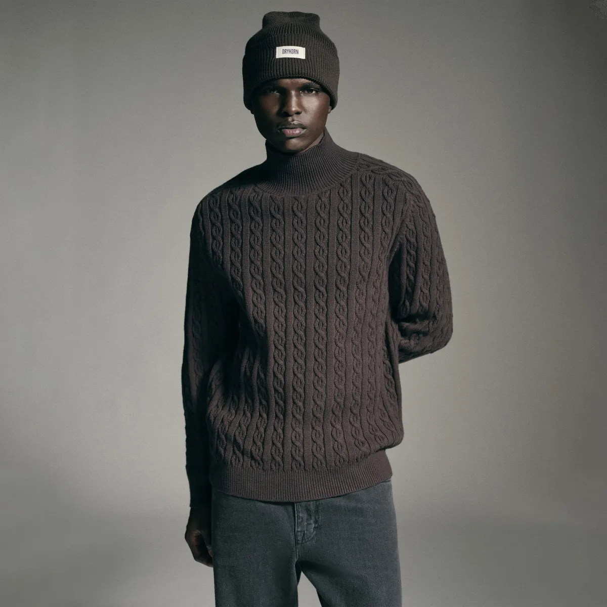 Drykorn Eddard Opstaande Kraag Van Katoenmix