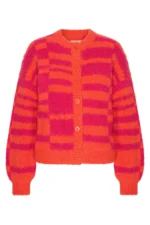 Inti cardigan oranje roze blokpatroon baby alpacawol