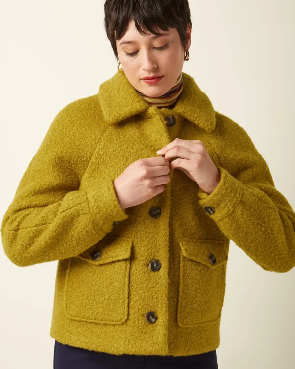King Louie Sylvie Jacket in curry yellow – voorkant, Sjosz Mode Zutphen