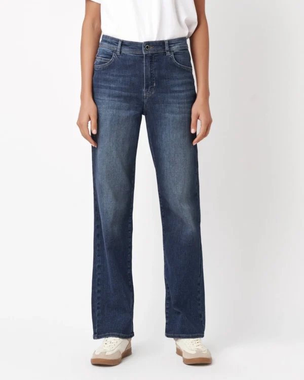Rosner Avant jeans in middenblauw denim met rechte pijpen, normale pasvorm – verkrijgbaar bij Sjosz Mode Zutphen