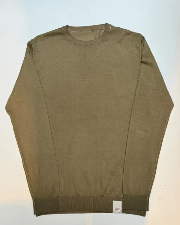 Bob reversible trui in mosterd katoen, draagbaar aan twee kanten