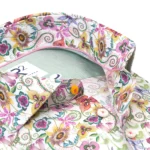 R2 overhemd bloemenprint 087 detail kraag