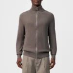 Drykorn Antonio bruin vest met rits voorkant