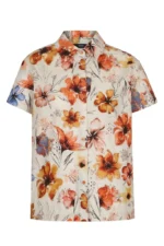 Ivko blouse Floral Pattern met korte mouw en kleurrijke bloemenprint