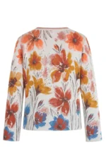 Ivko Jacquard vest Floral Pattern – achterkant met kleurrijke bloemenprint