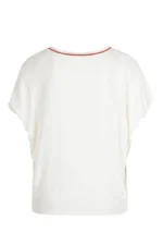 Ivko T-shirt Floral Pattern off-white – achterkant met ronde hals en korte mouw