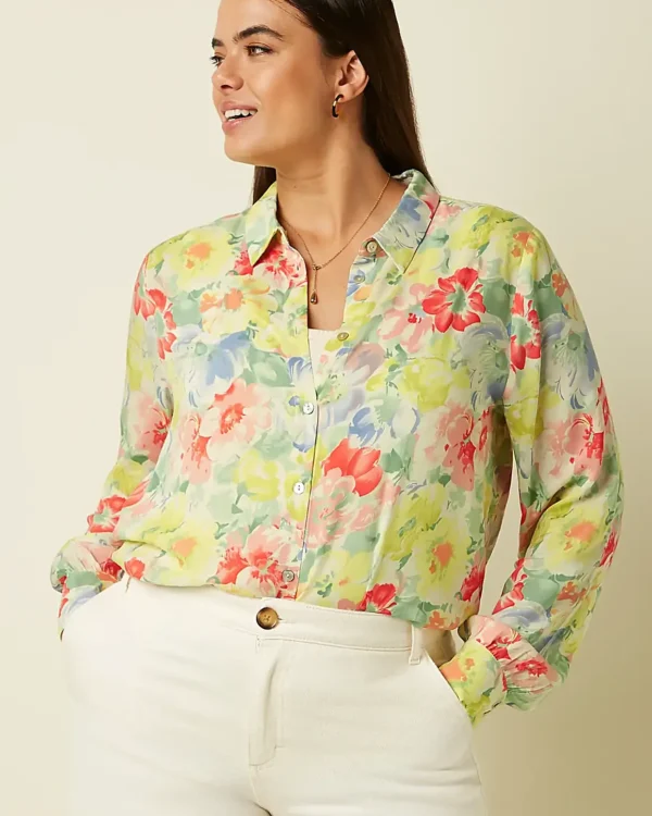 King Louie Maisie blouse Lunella met kleurrijke bloemenprint