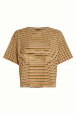 King Louie Mistral gestreept T-shirt met fijne multicolor strepen