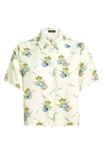 King Louie Colada Blouse crème korte mouw