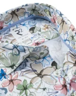 R2 Amsterdam overhemd bloemenprint detail kraag multicolor