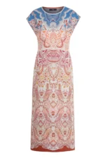Ivko midi jurk ornament patroon multicolor dames