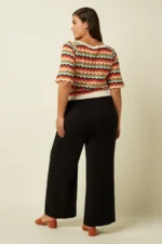 Achterkant van King Louie Ivy top Le Roy met zigzag print