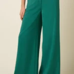 King Louie Peppa pants Timba in groen met hoge taille en wijde pijpen