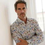 R2 Amsterdam overhemd multicolor bloemenprint heren model